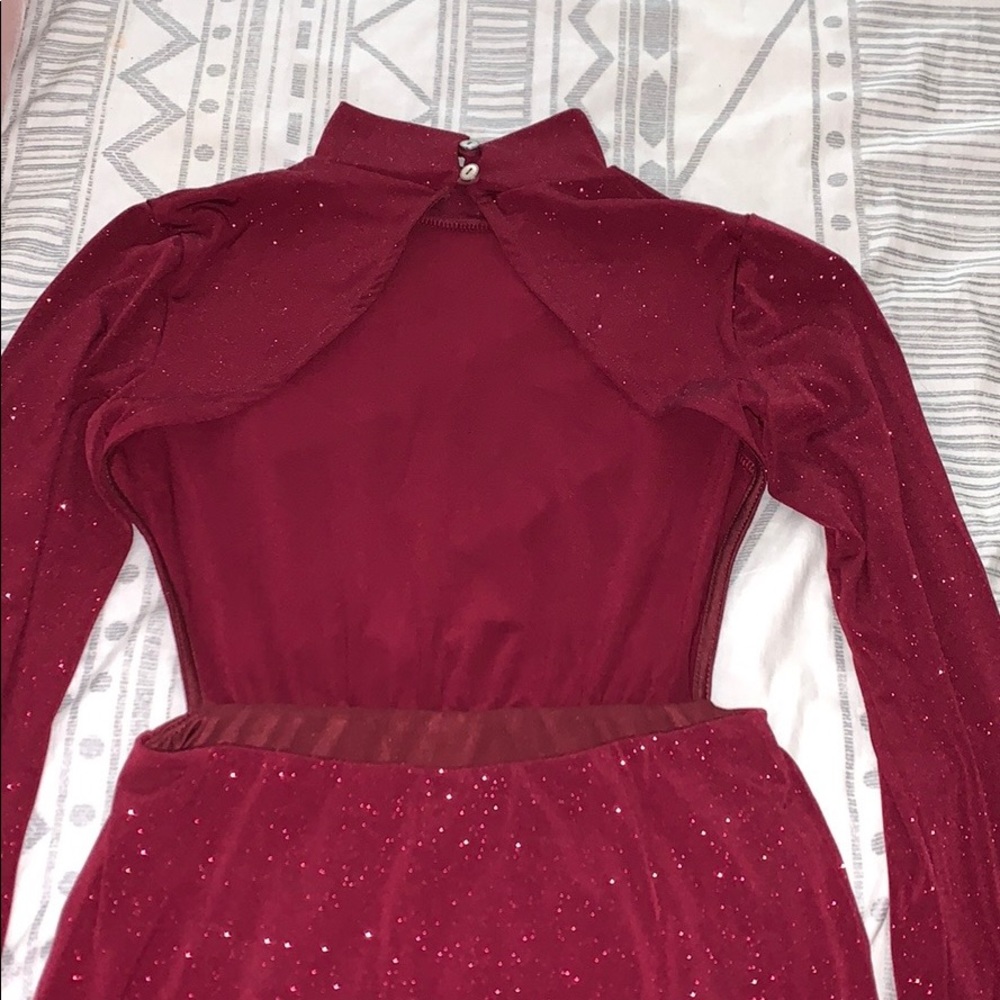 Lucy in the Sky Sparkling Burgundy Mini Dress